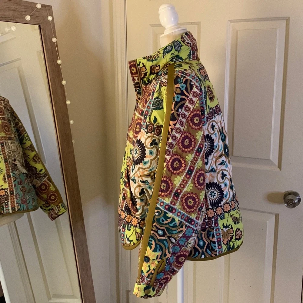 Free People Multicolor Patterned Puffer Jacket